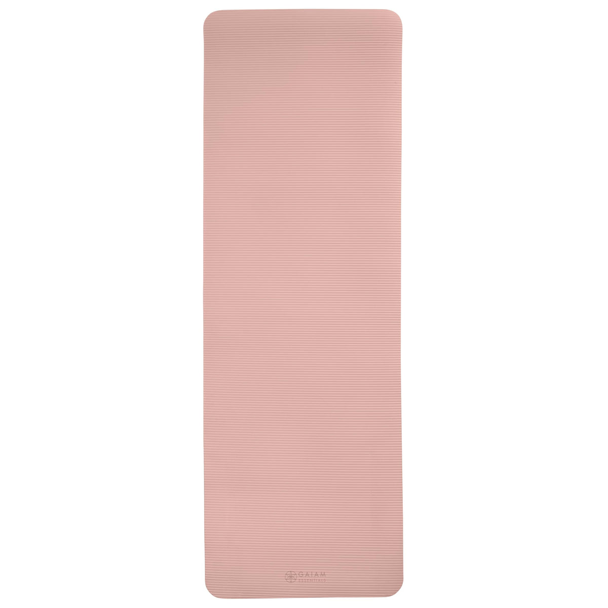 Essentials Thick Yoga Mat with Easy-Cinch Strap (French Rose, 10mm)