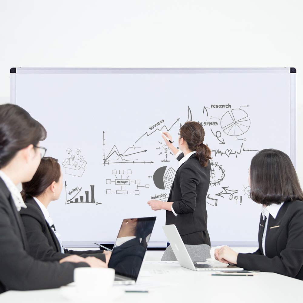Dry Erase Board/Whiteboard, 72 x 40 Inches, Wall Mounted Board for School Office and Home