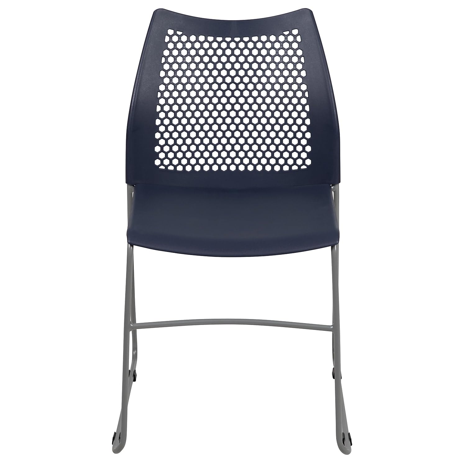 (Set of 5)Hercules Series Contoured Lobby Chairs , with Air-Vent Honeycomb Backs, Ergonomic Stacking Chairs for Offices,  Navy