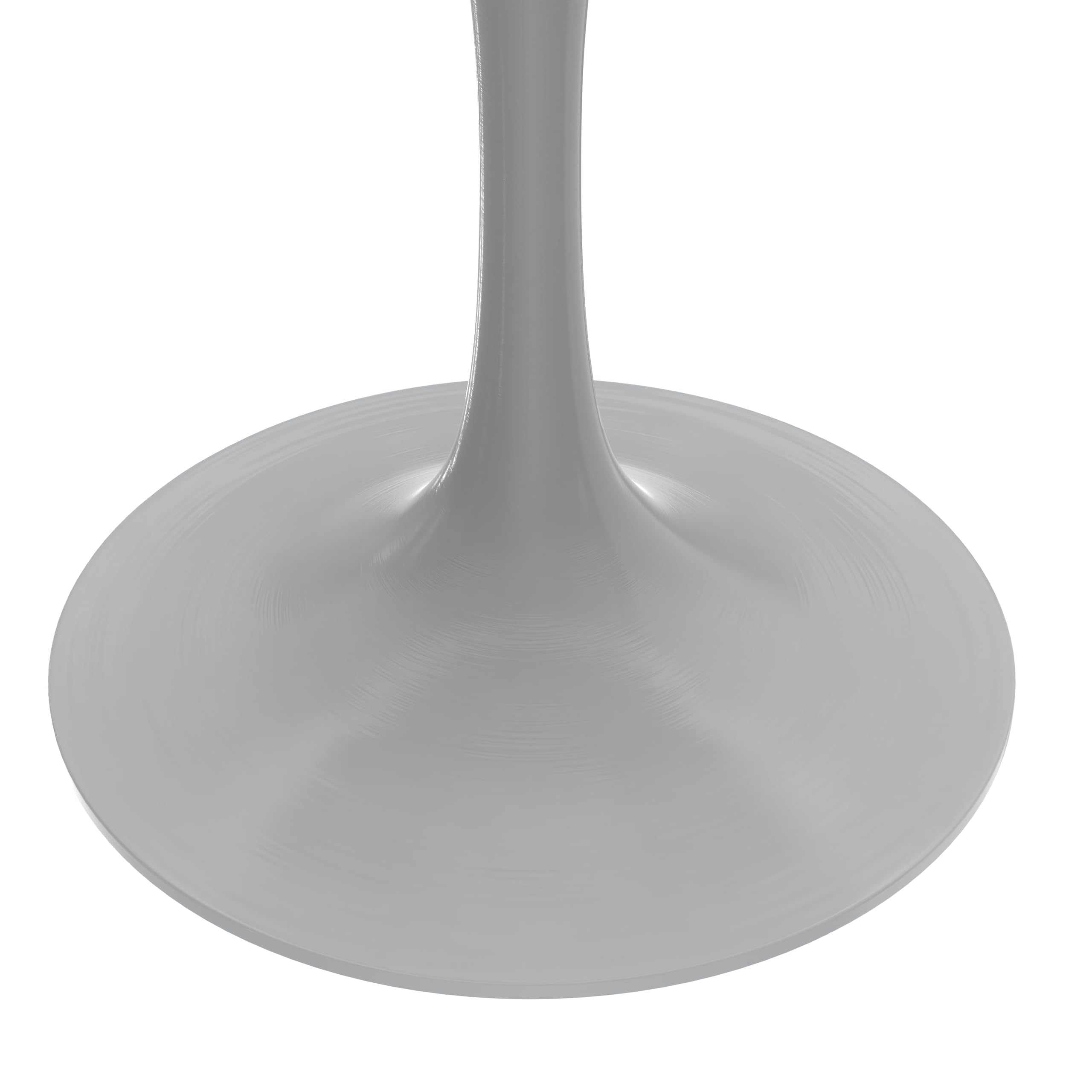 Verve Mid-Century Modern 36 Inch Round Dining Table, MDF Wood Tabletop with White Steel Pedestal Base, Contemporary Kitchen & Dining Room Table, for Small Spaces (Black)