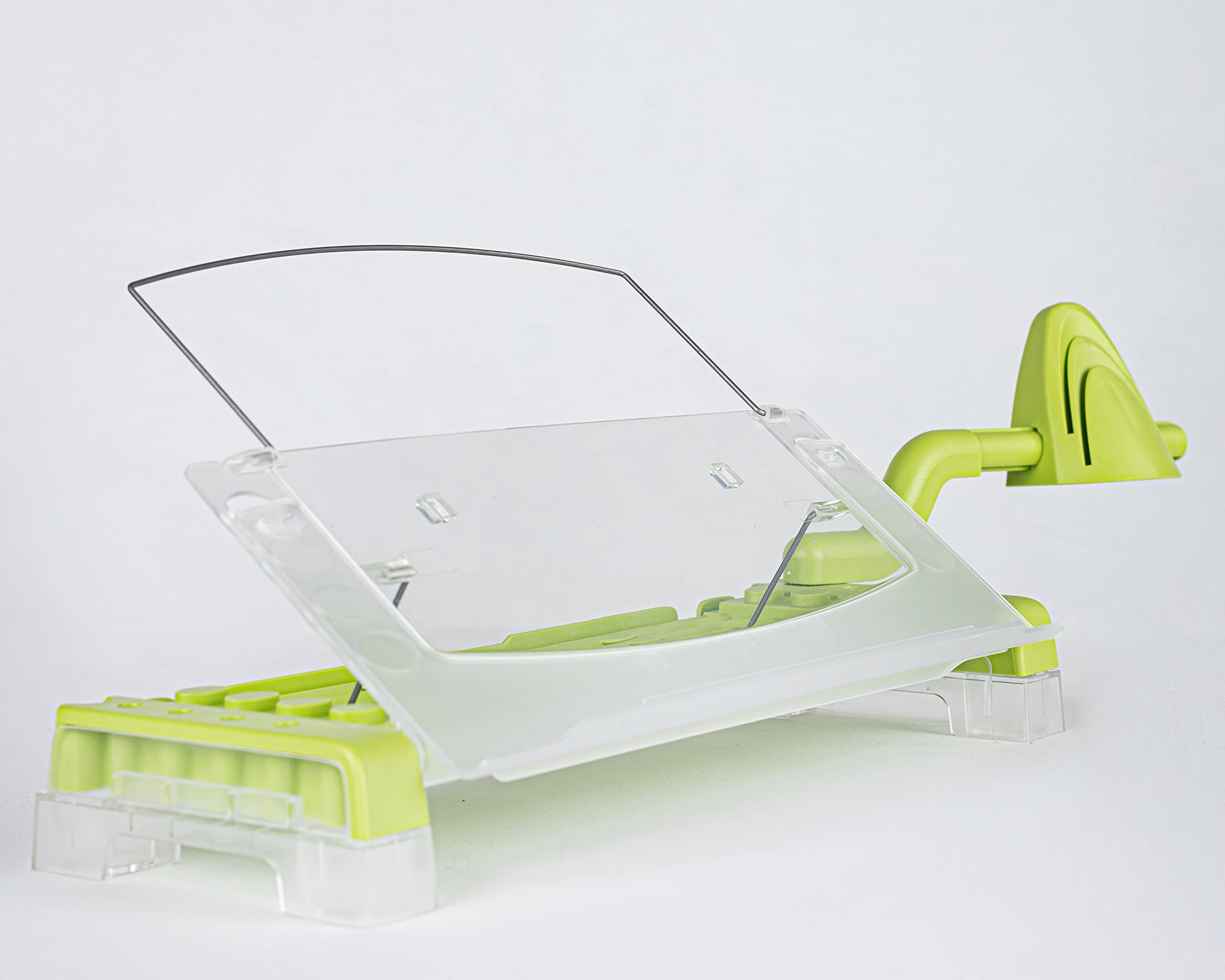 Adjustable in-Line Document Holder for Typing | Reduce Neck Strain, Improve Focus, Boost Desk Organization/Workflow | Paper Holder Stand for Desk or Home Office - Avocado Green