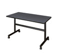 Kobe 48" Flip Top Mobile Training Table- Grey