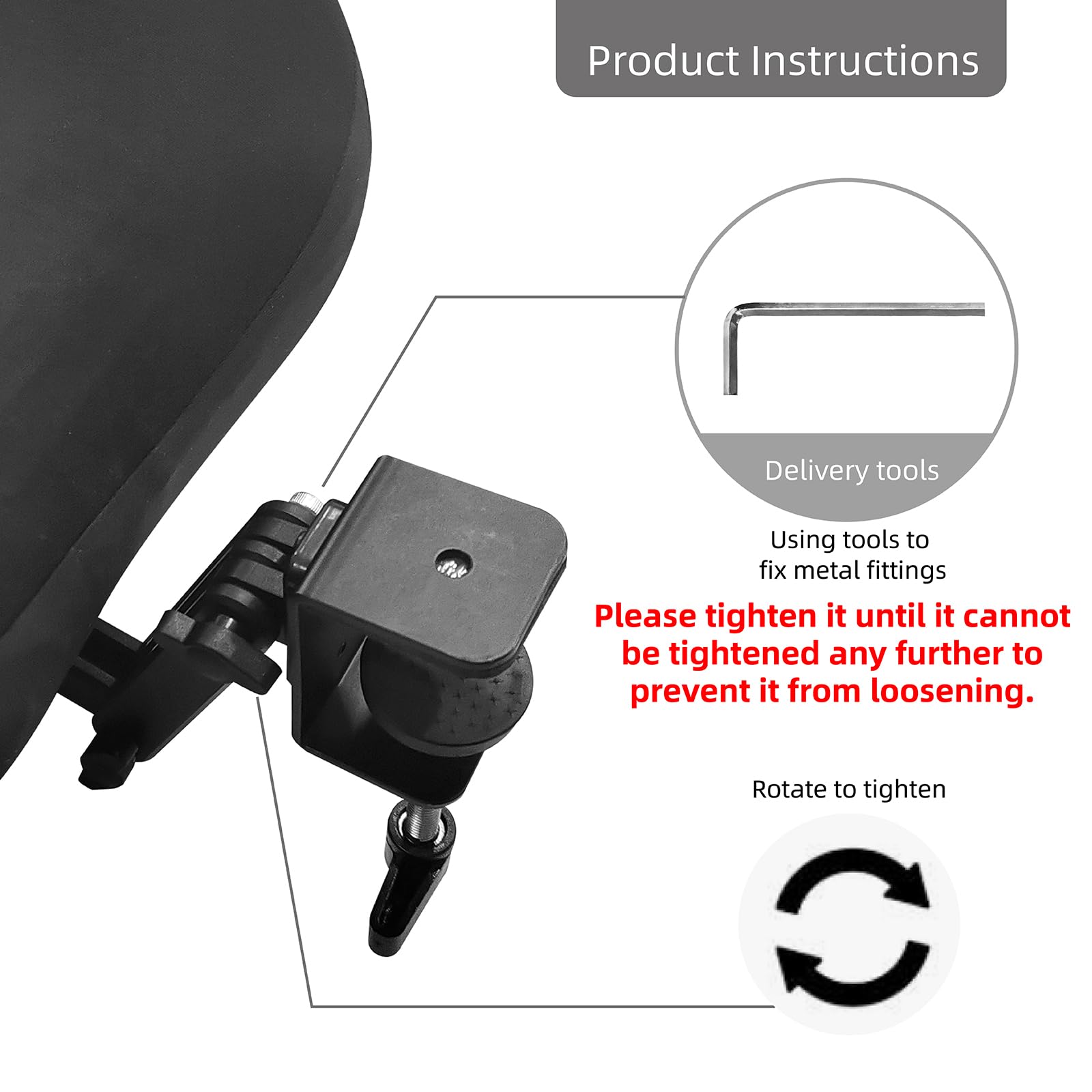 Memory Foam Headrest Attachment for Office Chair, Attachable Chair Head Rest, Desk Chair Neck Support, Elastic Sponge Head Pillow Adjustable Height and Angle (Black)