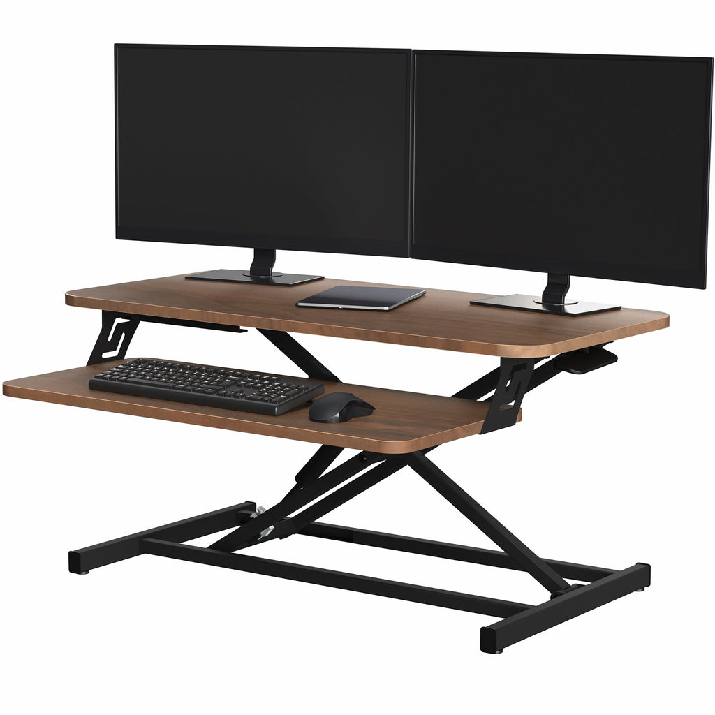 Dark Walnut 32 inch Stand Up Desk Riser