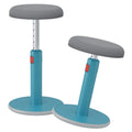 Sit Stand Stool, Ergonomic Height Adjustable 46cm to 79cm Wobble Stool, Round Swivel Office Desk Chair/Stool, Ergo Cosy Range, Calm Blue