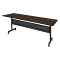 Kobe 84 x 24 in. Flip-Top Training Nesting Table with Modesty Panel- Neo Walnut