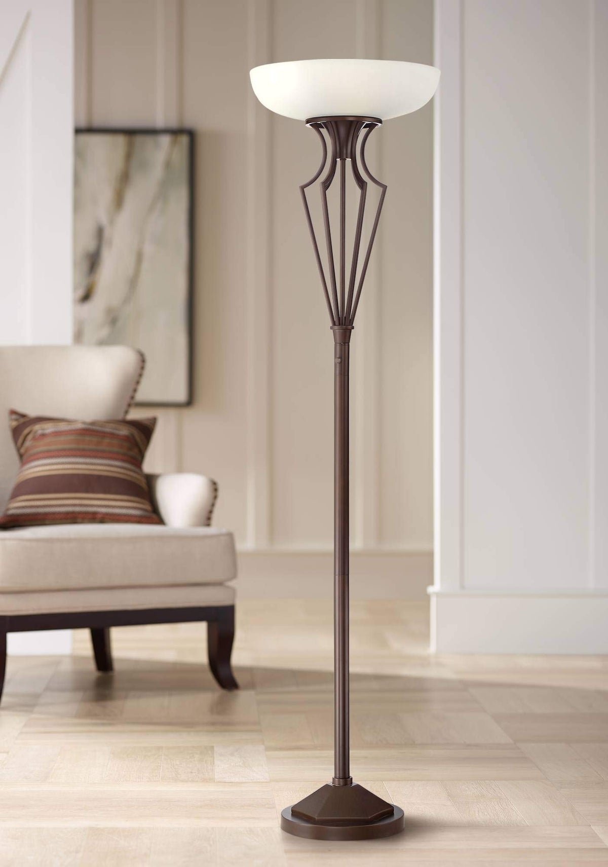 73" Tall Light Blaster 4-Light Torchiere Floor Lamp