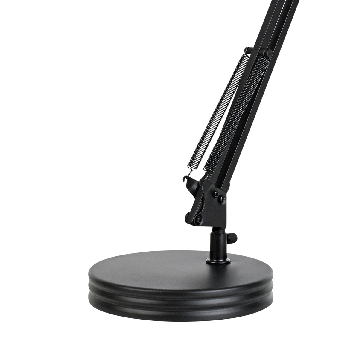 28" Heavy Base Top Moving Spring Balanced Swing Arm Desk Lamp, Black, On/Off Rotary Switch on Shade, Office Decor, Reading Light, Home Essentials, Room Lighting