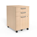 3-Drawer Vertical File Cabinet, Letter & Legal Size Documents, Lockable & Mobile, 21.3" D x 15.6" W x 24.3" H, Natural