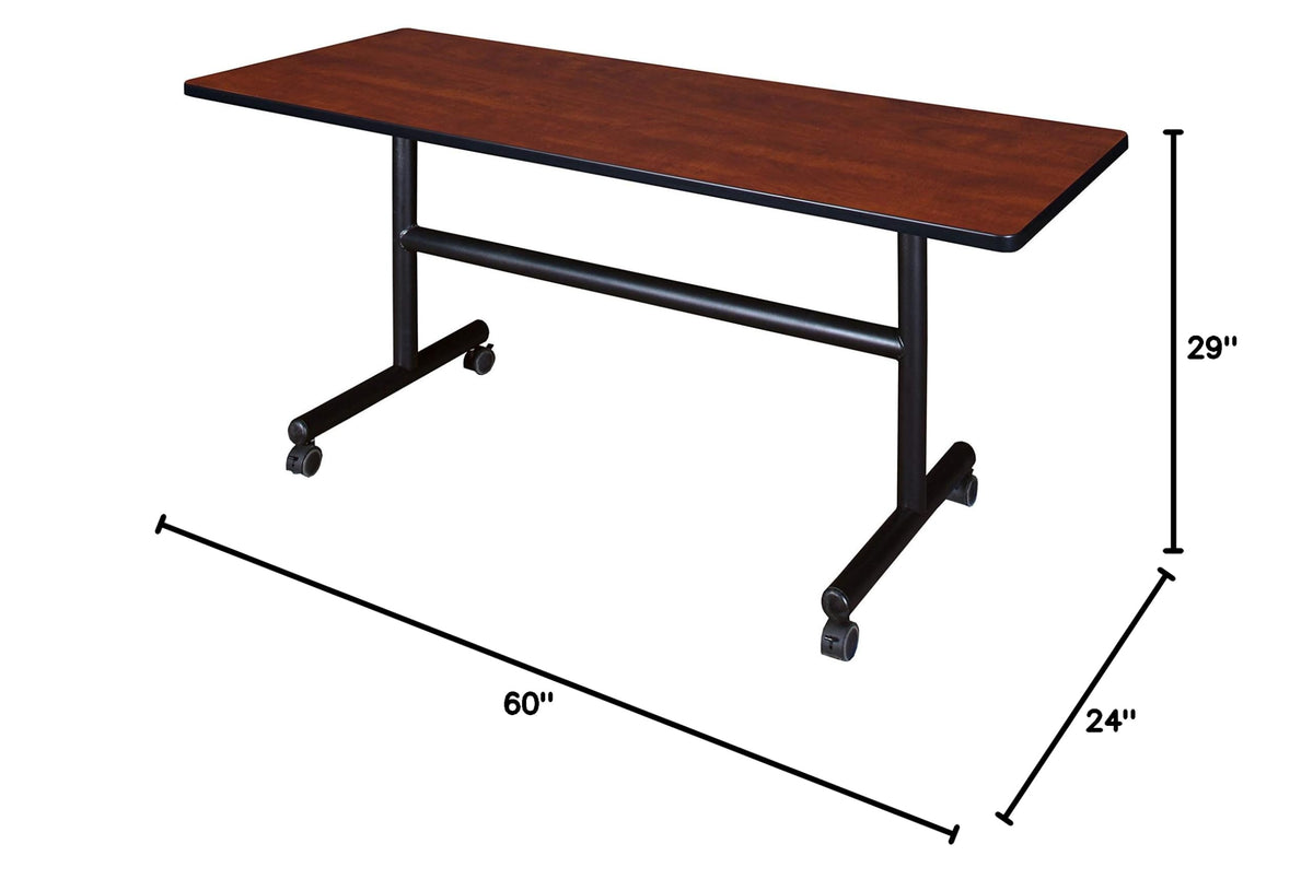 Kobe 60 x 24 in. Flip-Top Training Nesting Table- Cherry