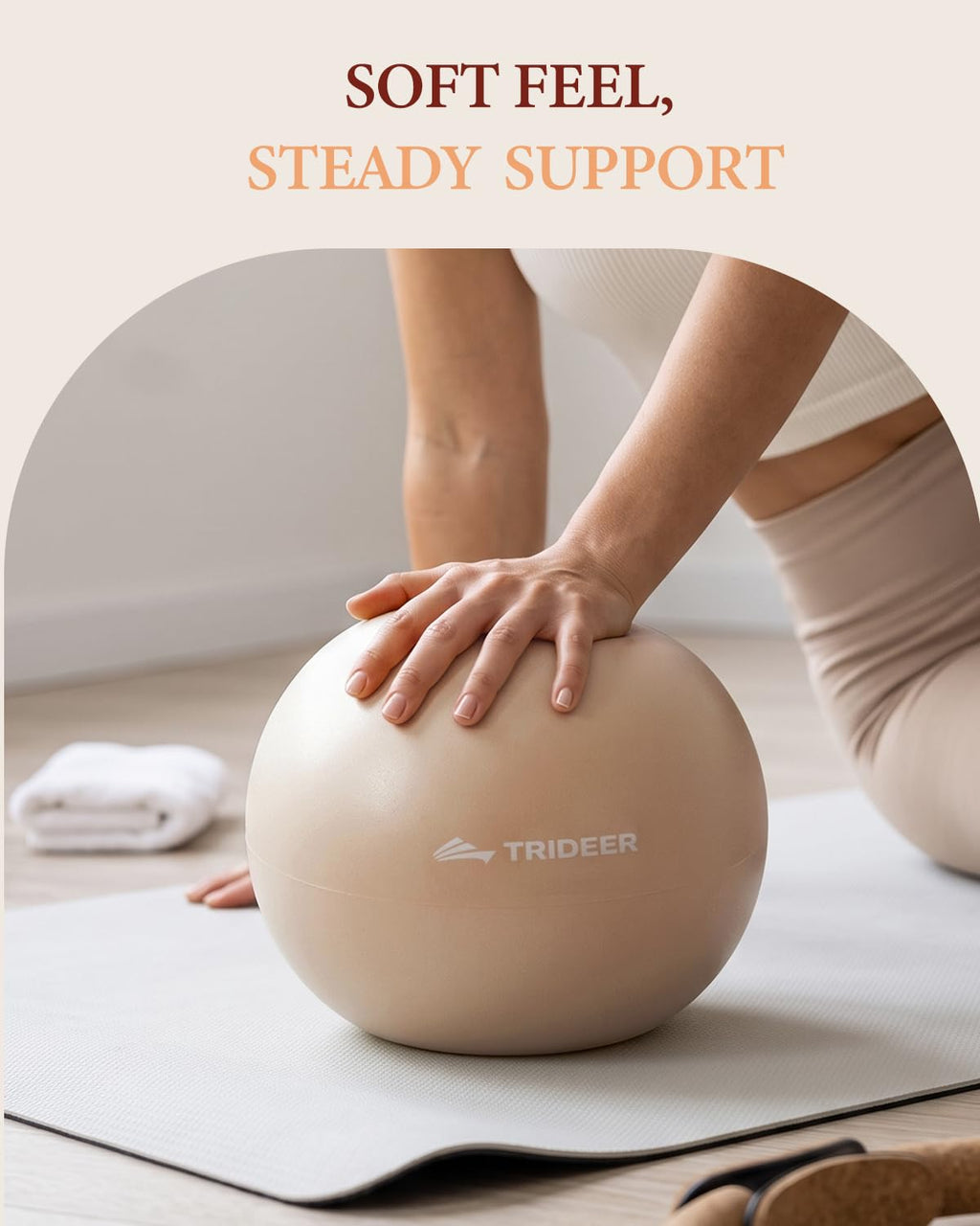 9 Inch Pilates Ball with Inflation Straw, Small Exercise Yoga Ball