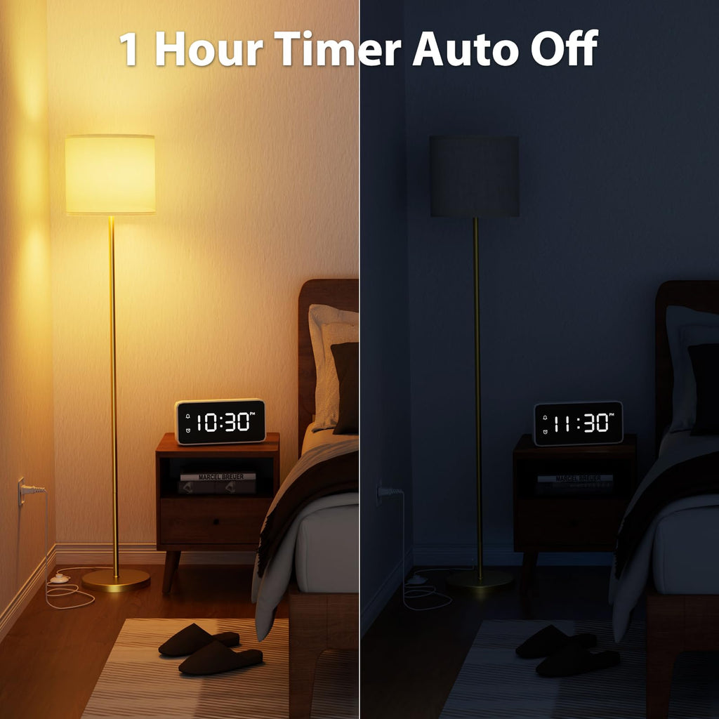 Dimmable Floor Lamps for LivingRoom with 12W LED Bulb,Foot Switch