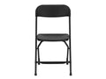 Hercules Series Plastic Folding Chair - Black - 650LB Weight Capacity Comfortable Event Chair - Lightweight Folding Chair