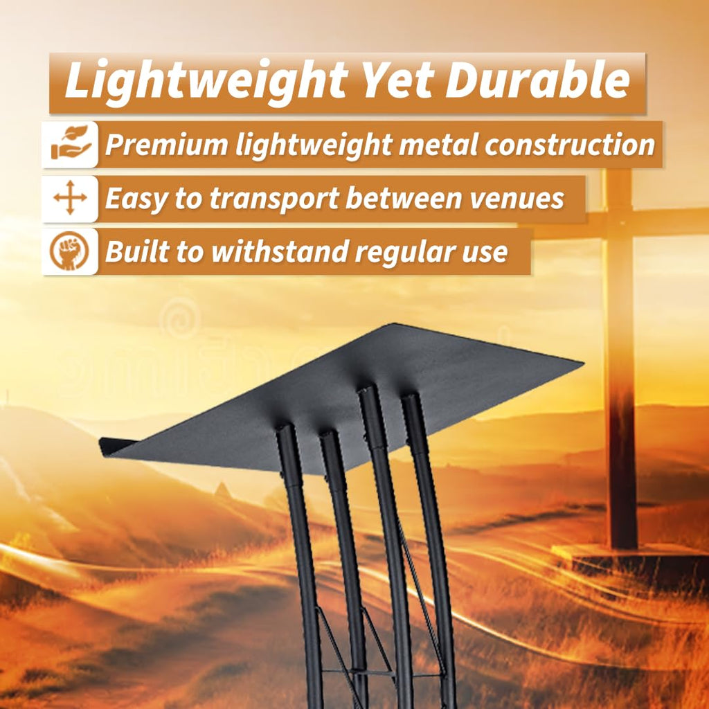 Podium, Modern Metal Podium for Churches, Meetings, Halls