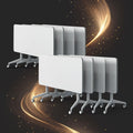 Conference Table, Folding Conference Room Tables, Modern Flip Top Seminar Training Meeting Table with Wheels, Modular Foldable Conference Tables for Home Office Classroom (White 8 Pack,70.8inch)