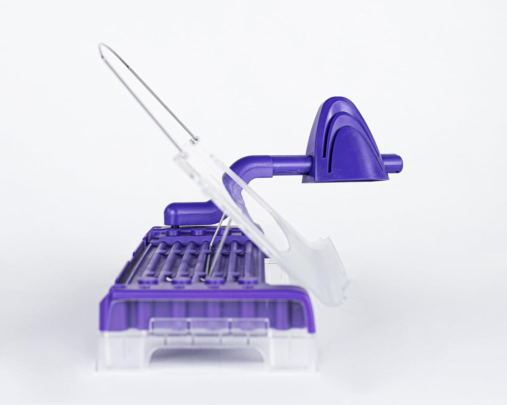 Adjustable in-Line Document Holder for Typing | Reduces Neck Strain, Improves Focus, Boosts Desk Organization, and Workflow | Paper Holder Stand for Desk and Home Office - Purple