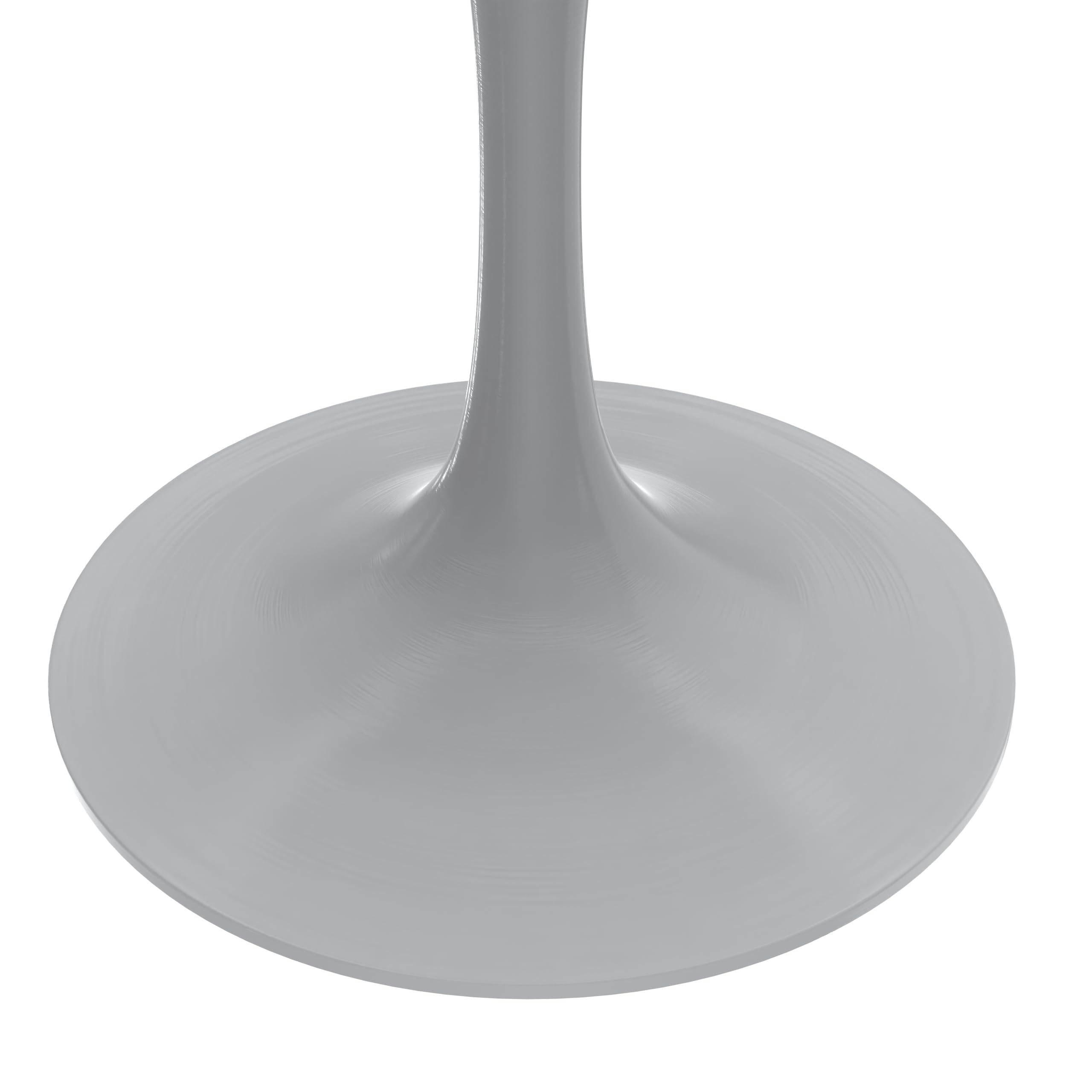 Verve Mid-Century Modern 36 Inch Round Dining Table, MDF Wood Tabletop with White Steel Pedestal Base, Contemporary Kitchen & Dining Room Table, for Small Spaces (Light Natural)