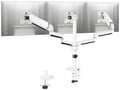Triple Monitor Stand Mount - 3 Monitors Desk Mount for Computer Screens Up to 27 inch, Triple Monitor Arm, Heavy Duty Monitors Stand, Each Arm Holds 4.4-19.8 lbs, White