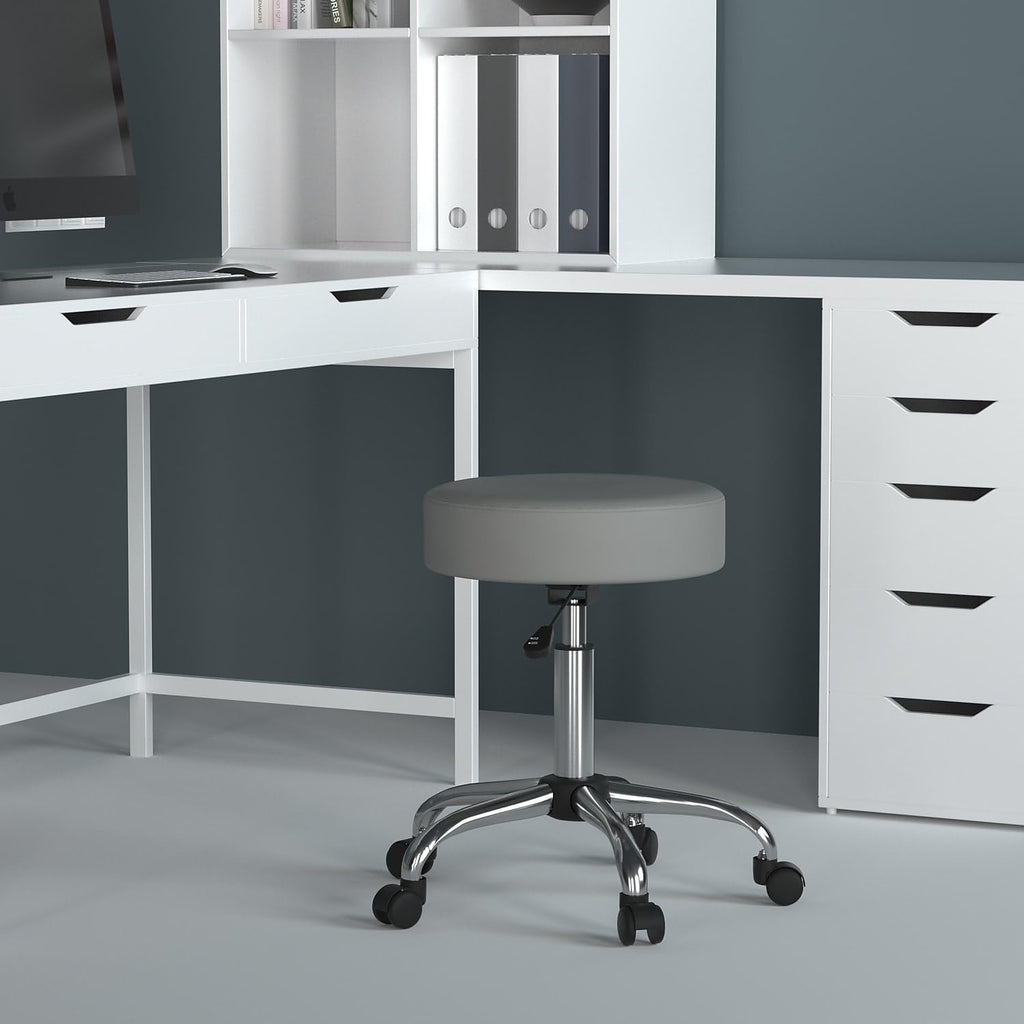 Adjustable Upholstered Medical Stool in Grey (B240-GY)