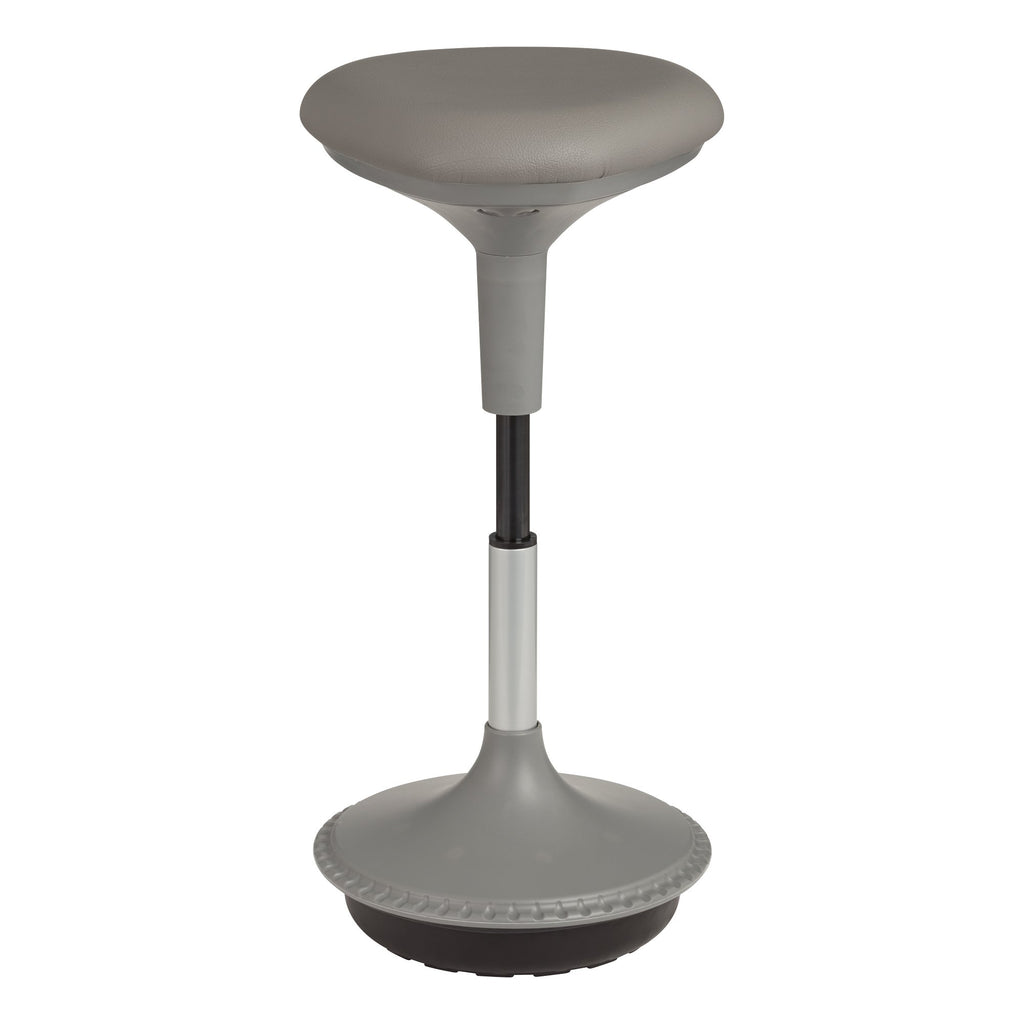 Adjustable Height Active Learning Stool for Office Desks and Classrooms, Foam-Padded Backless Wobble Stool with Rocking Motion, Gray