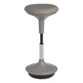 Adjustable Height Active Learning Stool for Office Desks and Classrooms, Foam-Padded Backless Wobble Stool with Rocking Motion, Gray