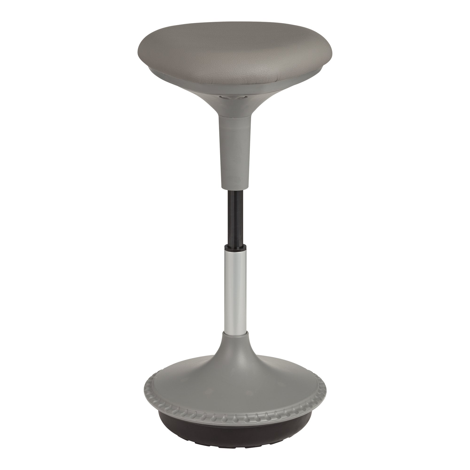 Adjustable Height Active Learning Stool for Office Desks and Classrooms, Foam-Padded Backless Wobble Stool with Rocking Motion, Gray