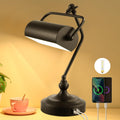 Classic Antique Touch Adjustable LED Desk & Piano Lamp with Eye Protection - Black (Bulb Included)