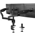Triple Monitor Mount, 3 Monitor Desk Mount for Screens 13-33 Inch, Multiple Monitors Stand with Tilt, Swivel, Rotation, Mounting Holes 75/100 mm, Black
