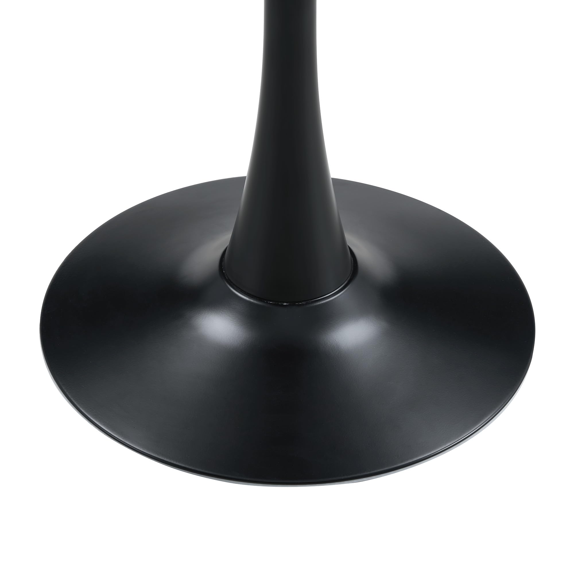 Round Dining Table, 23.6" Circle Tulip Table with Thickened Tabletop & Metal Pedestal, Mid Century Modern Bistro Table for Kitchen, Small Places, Living Room