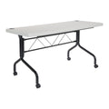 Resin Multipurpose Flip Training Table with Locking Casters for Home and Office, 5 Feet