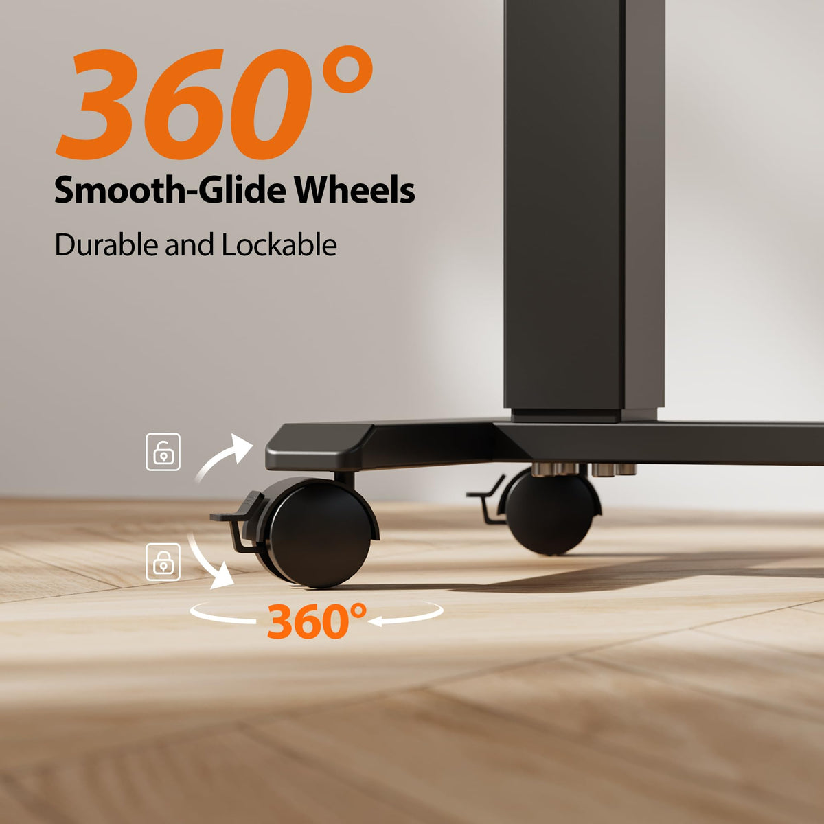 26*16 Inch Height Adjustable Electric Standing Desk, Dark Walnut