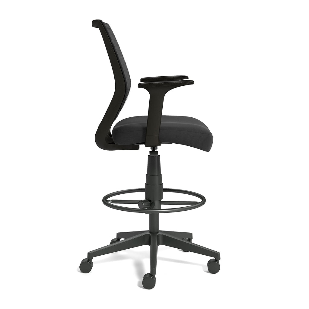 Drafting Stool, Mesh, Ergonomic, Adjustable Height, Swivel, Black