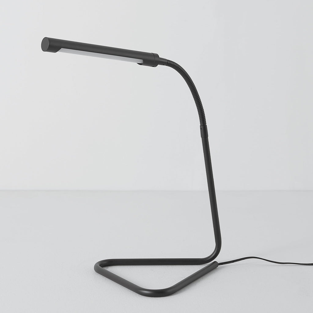 56060 Arden 12" LED Integrated Desk Lamp, Adjustable Gooseneck, in-Line On Off Switch, USB Cable Included, 7 Watts, 200 Lumens,Black
