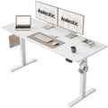 Electric Standing Desk, 55 x 24 Inches Height Adjustable Desk, Sit Stand up for Work Office Home, Ergonomic Rising Computer Table with Memory Preset, White