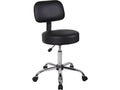 B245-BK Be Well Medical Spa Stool with Back, Black