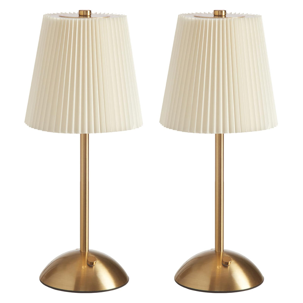2-Pack Rechargeable Cordless Table Lamp, 3-Color Dimmable LED Touch Light