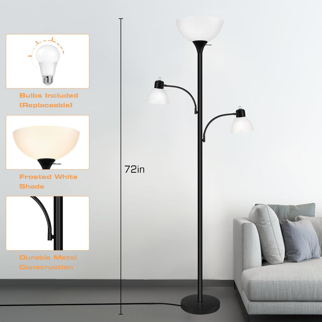 Floor Lamps for Living Room, 72" Tall Torchiere Floor Lamp