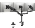 Triple Monitor Stand Mount - 3 Monitors Desk Mount for Computer Screens Up to 27 inch, Triple Monitor Arm, Heavy Duty Monitors Stand, Each Arm Holds 4.4-19.8 lbs, Black
