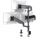 Triple Monitor Mount for 13-34 inch Screens, Full Adjustable 3 Monitors Desk Mount with Clamp & Grommet Base, Triple Monitors Arm, up to 19.8lbs Each, VESA 75x75 100x100 mm (GSDM003XL), Black