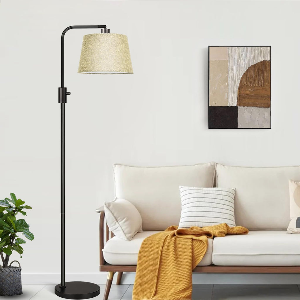 Floor Lamp, 1000 LM LED Edison Bulb Included, Arc Floor Lamps for Living Room Modern Standing Lamp Tall Lamps for Living Room Bedroom-Champagne