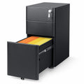 3 Drawer Mobile File Cabinet, Fully Assembled Except Casters