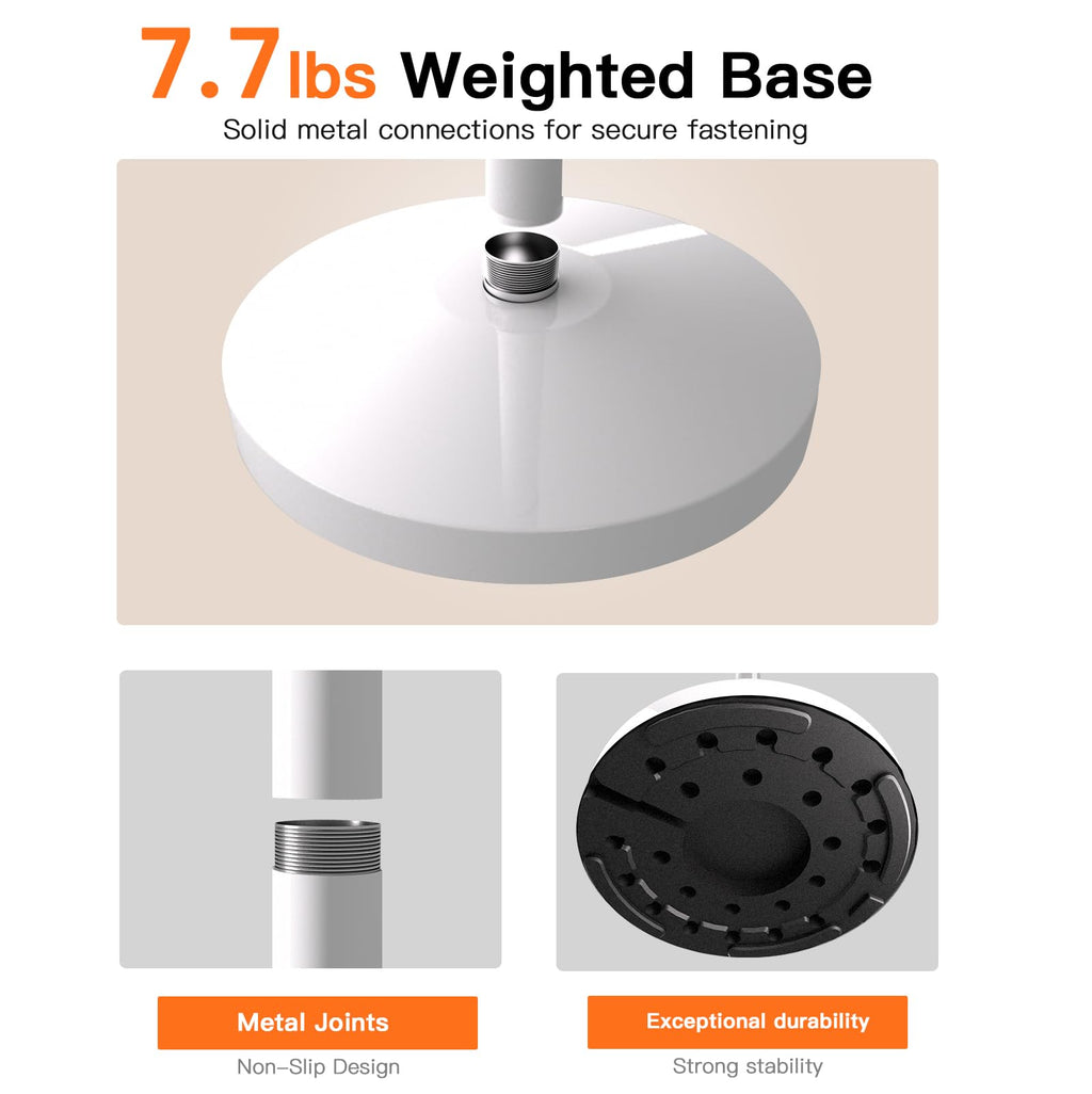 36W Floor Lamp with Flexible Arm, 3 Colors Ring Light with Heavy-Duty Base & Remote, Standing Lamp for Living Room/Workspace/Tattoo/Live Streaming/TikTok/YouTube/Photography