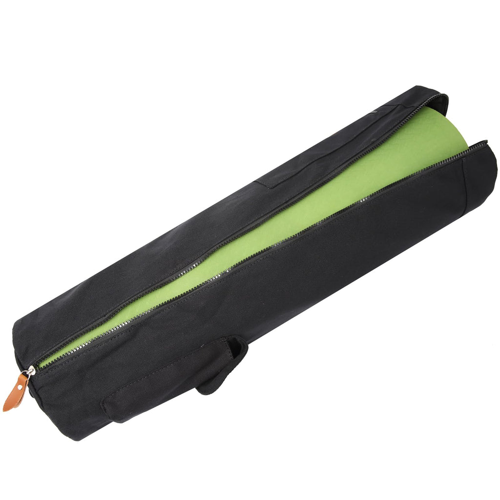Yoga Mat Bag for Women & Men, Full-Zip Canvas Pilates Bag with Pockets