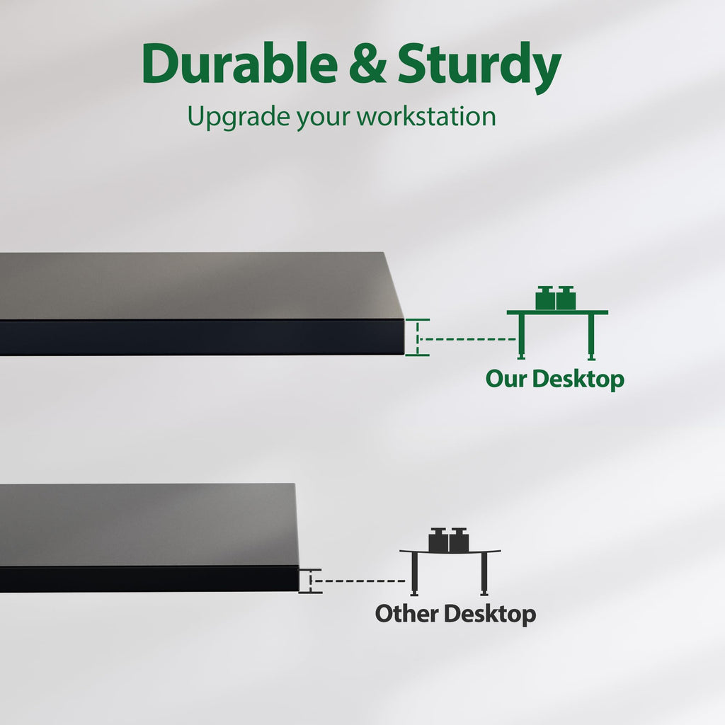 63 * 24 Inch Height Adjustable Electric Standing Desk, Black