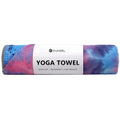 Yoga Towel,Hot Yoga Mat Towel with Grip Dots Sweat Absorbent Non-Slip for Hot Yoga, Pilates and Workout 24" x72", Purple & Blue