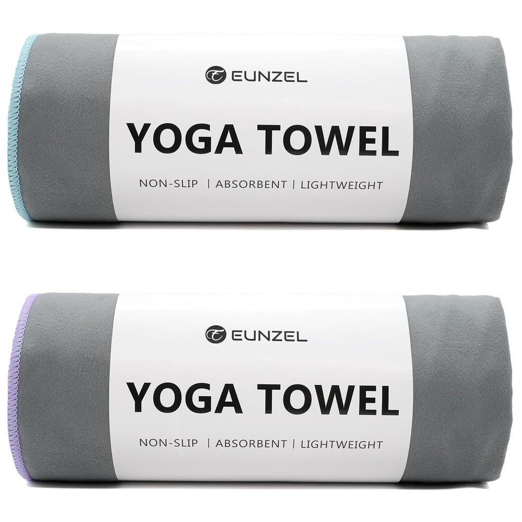 2 Pack Hot Yoga Mat Towel, Ultra-Absorbent Microfiber 72" x 26.5"