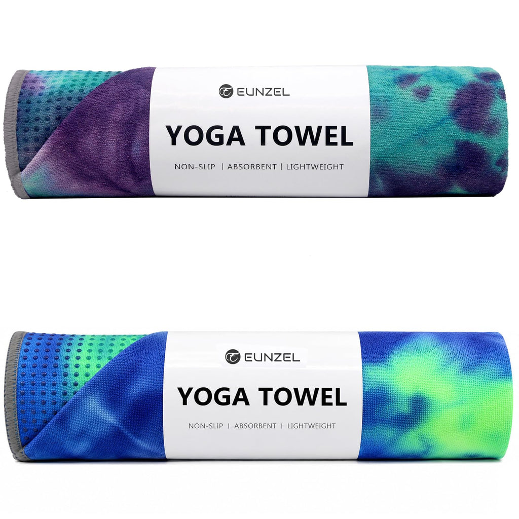 Non Slip Hot Yoga Mat Towel with Grip Dots, 72" x 24"