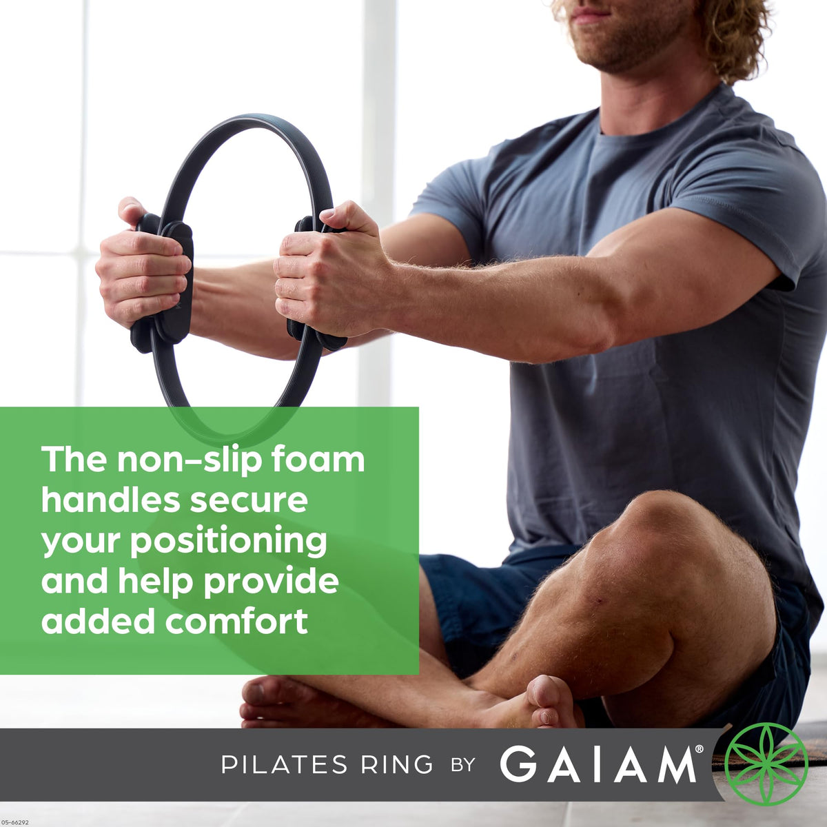 Pilates Ring Fitness Circle, Toning Arms, Legs & Core (12", Black)