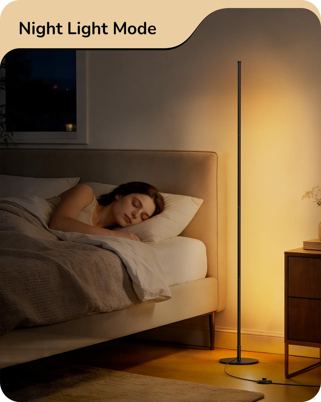 59.8" Floor Lamp with Remote & 3 Height Settings, Dimmable & 3CCT