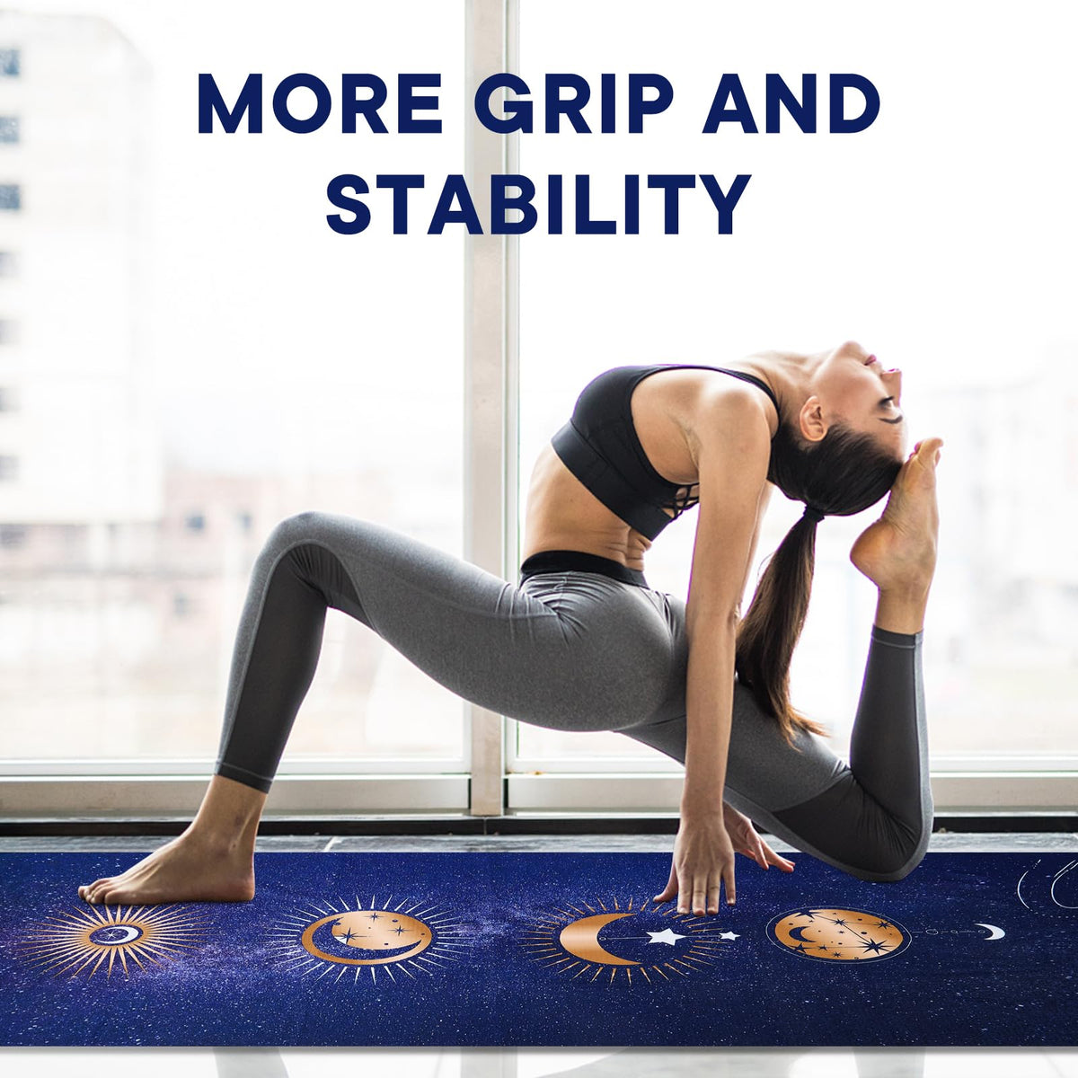 Yoga Towels, Non Slip Hot Yoga Mat Towel with Grip Dots,Super-Absorbent Soft Microfiber Yoga Blanket for Pilates, Fitness and Workout 72inch x 24inch